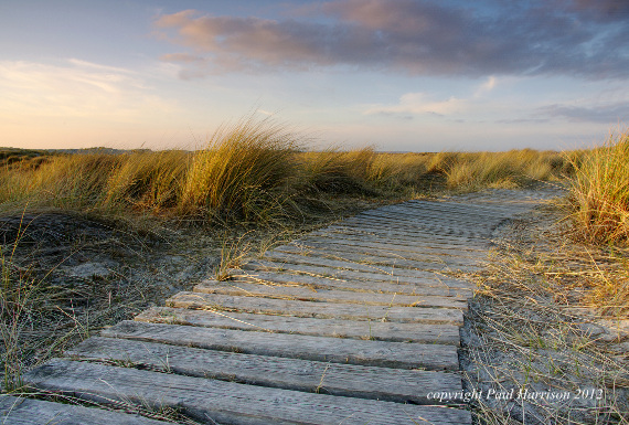 Slatted wooden path, Wittering beach, Sussex