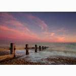 Pevensey Bay at sunset