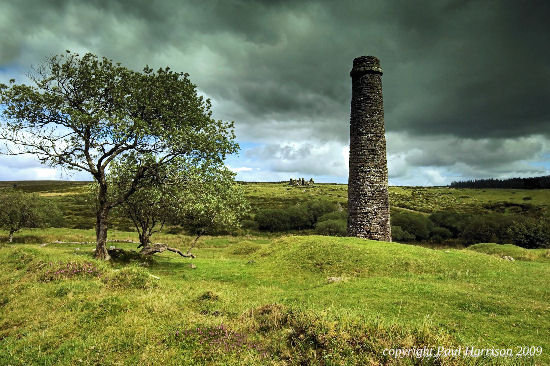 Powder Mill chimney, Dartmoor