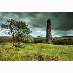 Powder Mill chimney, Dartmoor